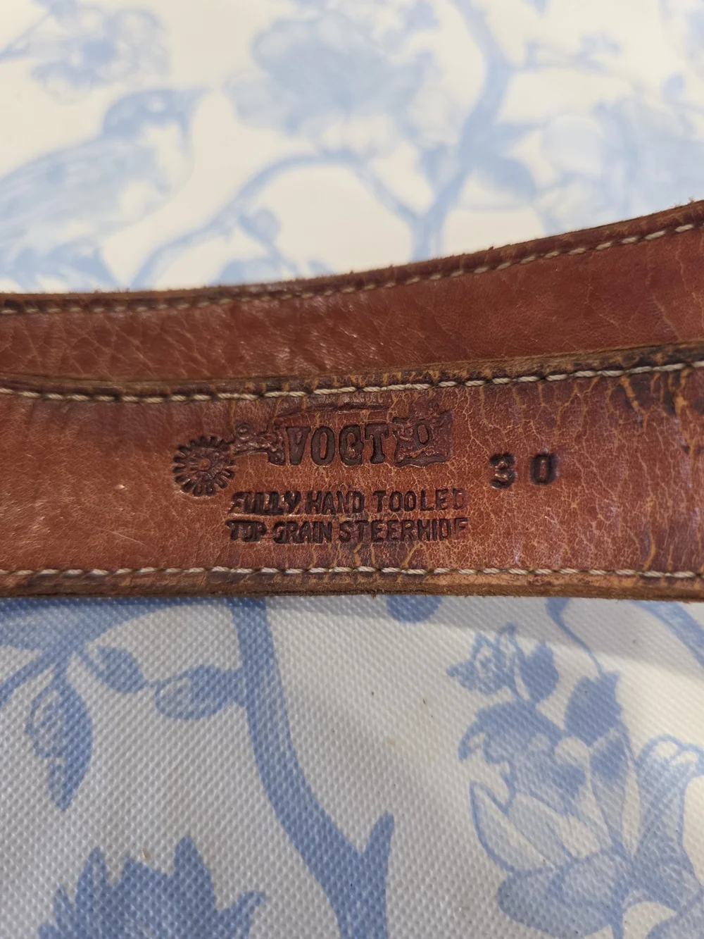 Vogt Basketwoven Leather Belt 30